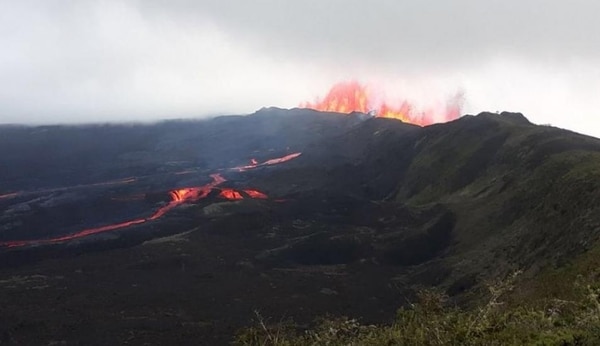La erupción del volcán Sierra Negra