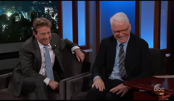 Martin Short Y Steve Martin hablaron sobre la importancia de hacerse una colonoscopia (Captura Jimmy Kimmel)