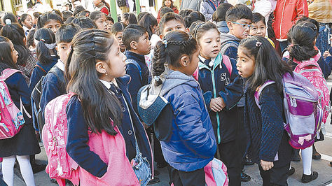Un grupo de escolares. Foto: Pedro Laguna-Archivo