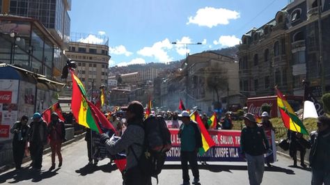 Multitudinaria marcha de la UPEA. Foto:María Estela Choque