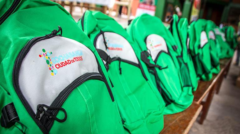 La mochila escolar. | Foto ilustrativa | Alcaldía de Cercado