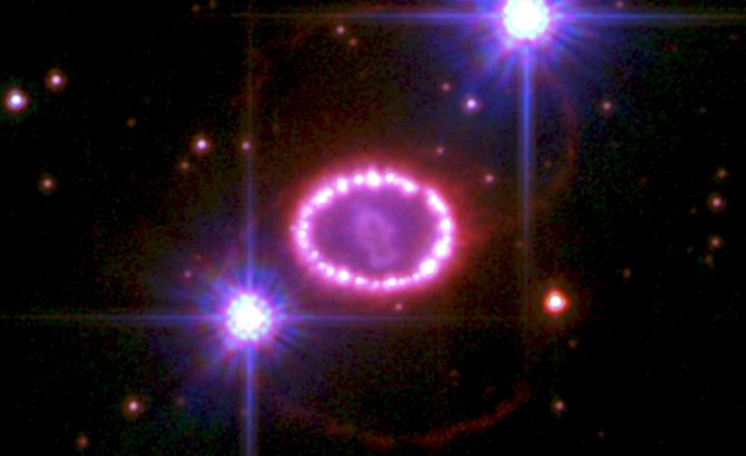 Detectan el campo magnético de la supernova 1987A