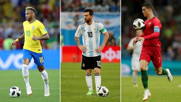 Neymar, Messi y Cristiano no podrán jugar los cuartos de final si son amonestados y sus equipos clasifican (Reuters)