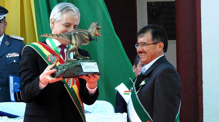 El presidente en ejercicio y el Alcalde, ayer. | Alcaldía de Sacaba