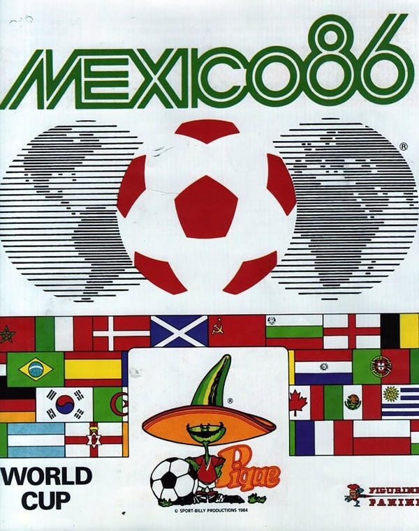 Portada del álbum Panini del Mundial México 1986.