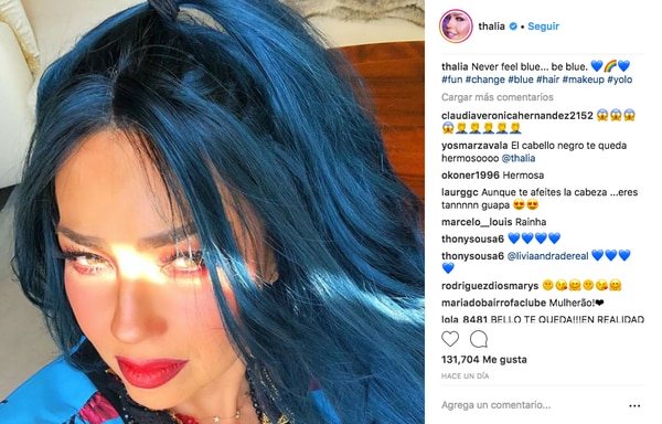 Los seguidores de Thalía elogiaron su nueva imagen