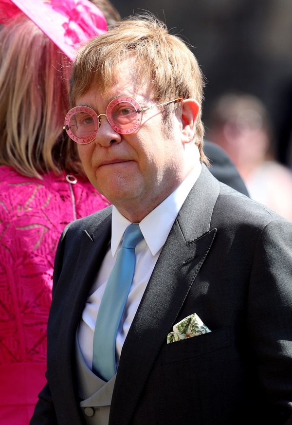 Elton John en la boda del Príncipe Harry (AFP)
