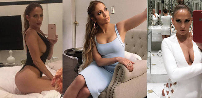 Selfies de Jennifer Lopez. (Instagram)