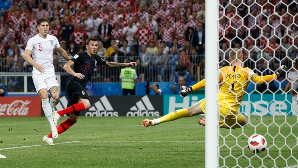 Mario Mandzukic marcó el segundo gol de Croacia ante Inglaterra (REUTERS)
