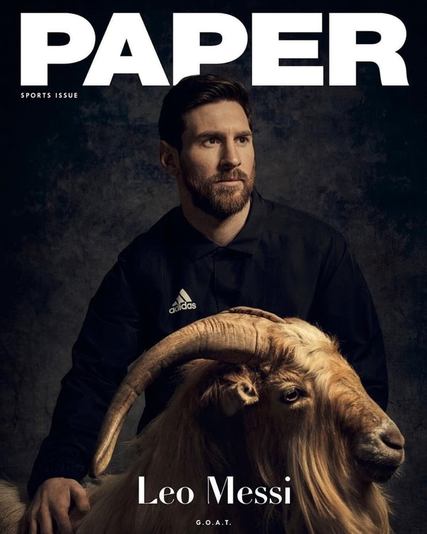 Messi en la portada de la revista Paper (Fuente: Instagram)