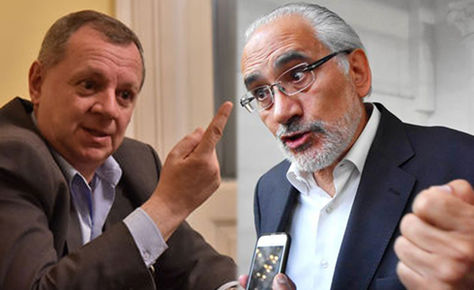 El senador Gonzales y el expresidente Mesa.