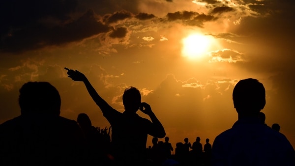 Así se vio el eclipse de este 27 de julio en Berlín (AFP)