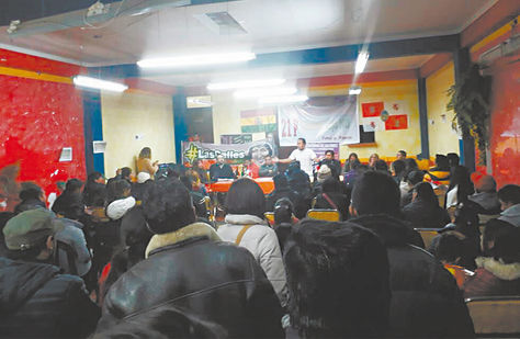 Reunión. Activistas de Plataformas Unidas por Potosí en encuentro con representantes de otras regiones.