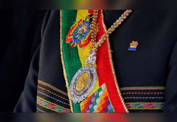 bolivia, banda presidencial, medalla, presidente, evo morales,