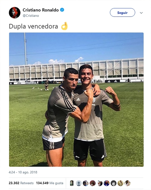 La imagen publicada por los jugadores de la Juventus se replicó en cuestión de segundos