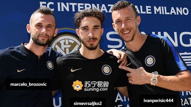 La foto de Perisic con los jugadores de Croacia del Inter de Milán con Modric etiquetado