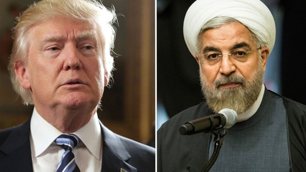 El mandatario estadounidense Donald Trump y el presidente iraní Hasan Rohani