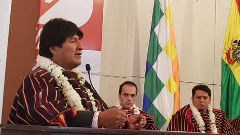 El presidente Evo Morales en Sucre. Foto:Ministerio de Comunicación