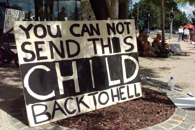 Manifestación en Brisbane: 