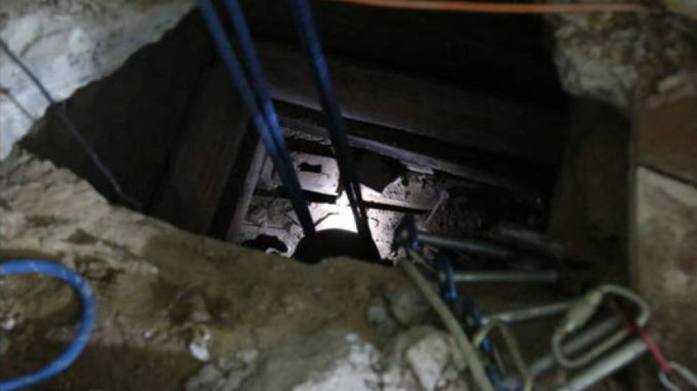 Foto: Imagen de la entrada al túnel (Imagen: vídeo patrulla fronteriza de Yuma)