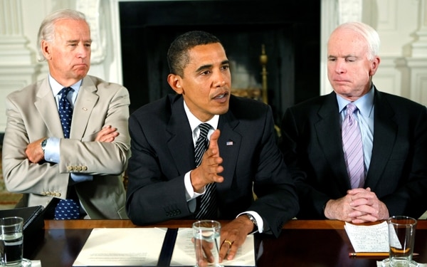 Joe Biden, Obama y McCain.