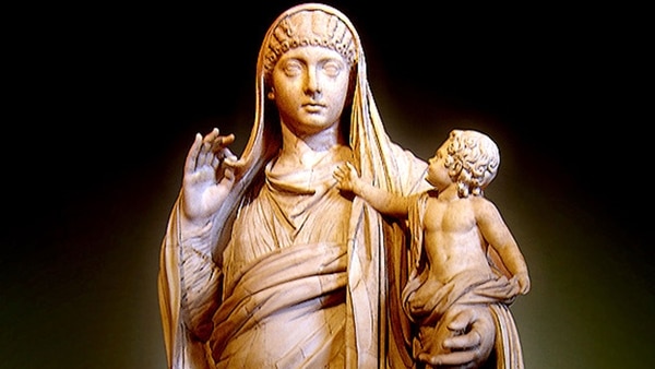 Valeria Mesalina y su hijo Tiberio Claudio Británico (Museo del Louvre)