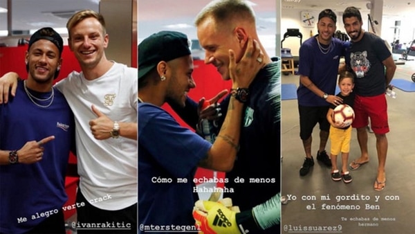 El encuentro de Neymar con sus ex compañeros