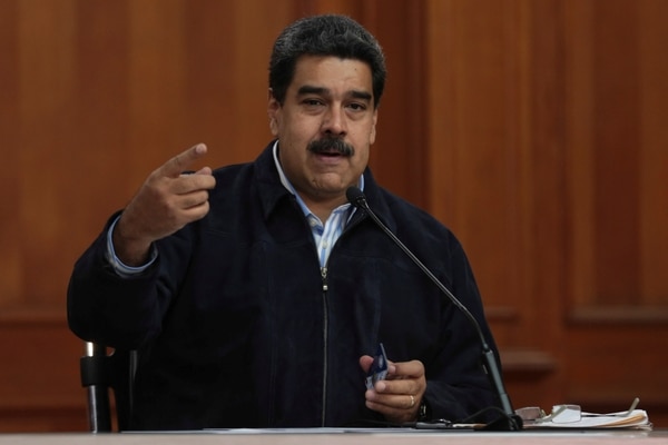 El dictador venezolano Nicolás Maduro durante una conferencia de prensa en Caracas (Palacio de Mirafloresvia REUTERS)