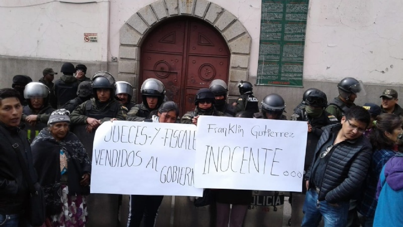 Gutiérrez fue trasladado a San Pedro y cocaleros marchan alrededor de la cárcel
