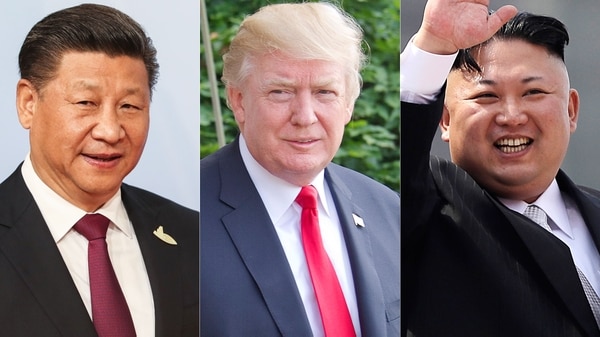 Xi Jinping, presidente chino; Donald Trump, presidente de EEUU;y Kim Jong-un, dictador norcoreano (Getty)