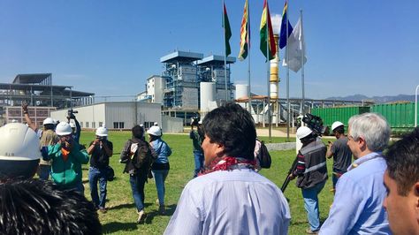 l presidente Evo Morales en el ingenio azucarero San Buenaventura. Foto:Ministerio de Comunicación