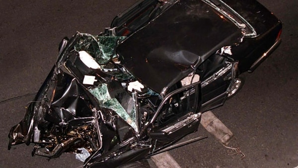 Así quedó el auto de Lady Di tras el choque en París