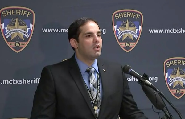 El teniente Scott Spencer, de la Oficina del Sheriff del Condado de Montgomery, durante la conferencia de prensa en la que dio a conocer los detalles del caso