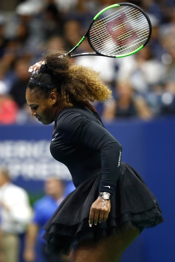 Serena Williams no ocultó su rabia en la cancha