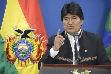El presidente Evo Morales durante una conferencia de prensa en la Casa Grande del Pueblo. Foto: ABI