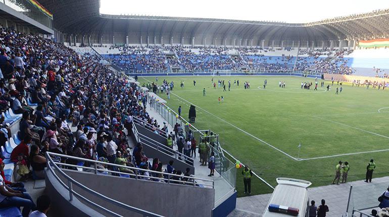 El estadio Bicentenario, en la localidad de Villa Tunari. | José Rocha