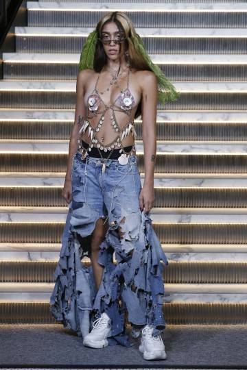 Lourdes Leon desfila en la Semana de la Moda de Nueva York, el pasado martes.