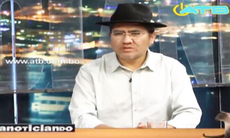 El canciller Diego Pary en el set del programa Anoticiando.