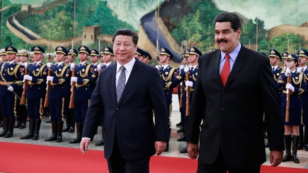 Imágen de la visita de Maduro a China en enero de 2018 (Getty Images)