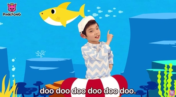 An image from the viral children’s video “Baby Shark,” which has been viewed billions of times online. MUST CREDIT: Pinkfong