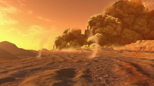 De los grandes campos de dunas que rodean el ecuador de Titán se levantan moléculas orgánicas complejas, resultado de la química atmosférica que, una vez alcanzado un tamaño suficiente, vuelven a caer a la superficie