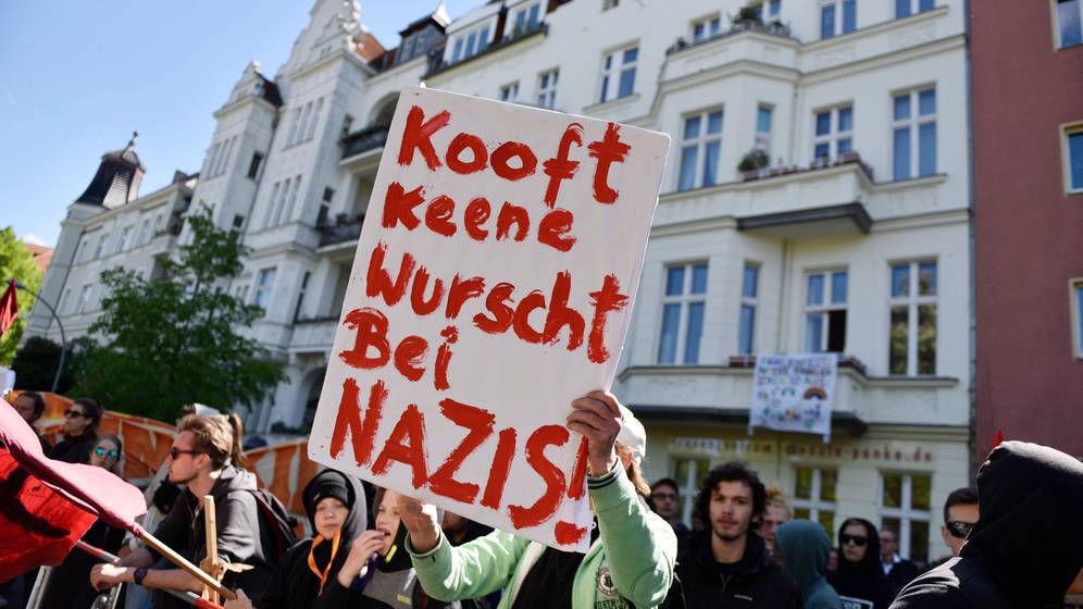 Foto: Manifestación en Berlín contra el partido ultraderechista Alternativa para Alemania. (EFE)