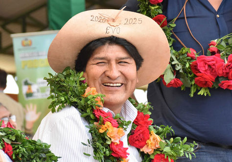 El Presidente Evo Morales en el acto desarrollado en Chuquisaca. Foto: ABI
