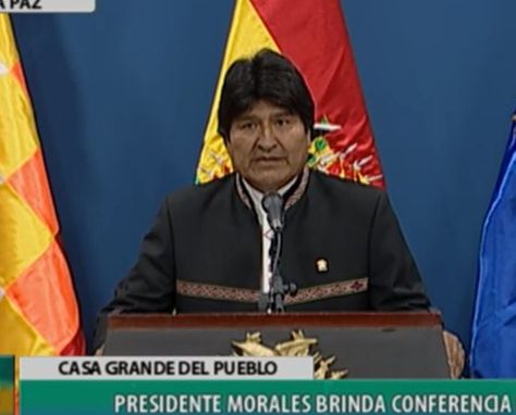 El presidente Evo Morales informa de la carta enviada al presidente Sebastián Piñera