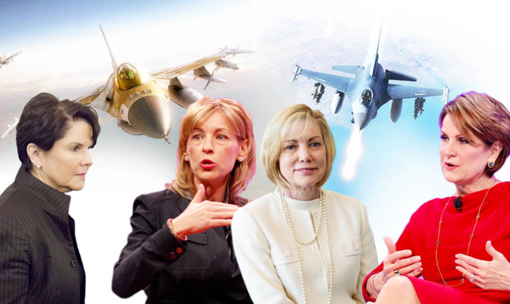 Foto: Phebe Novakovic, Leanne Caret, Lynn Dugle y Marilyn Hewson. (Enrique Villarino)