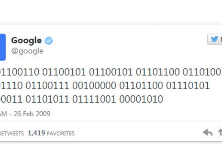 El primer tuit de Google