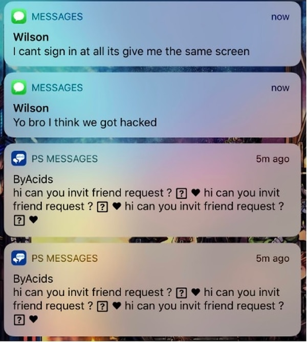 Algunos usuarios publicaron capturas de los mensajes que habrían bloqueado sus consolas (Reddit)