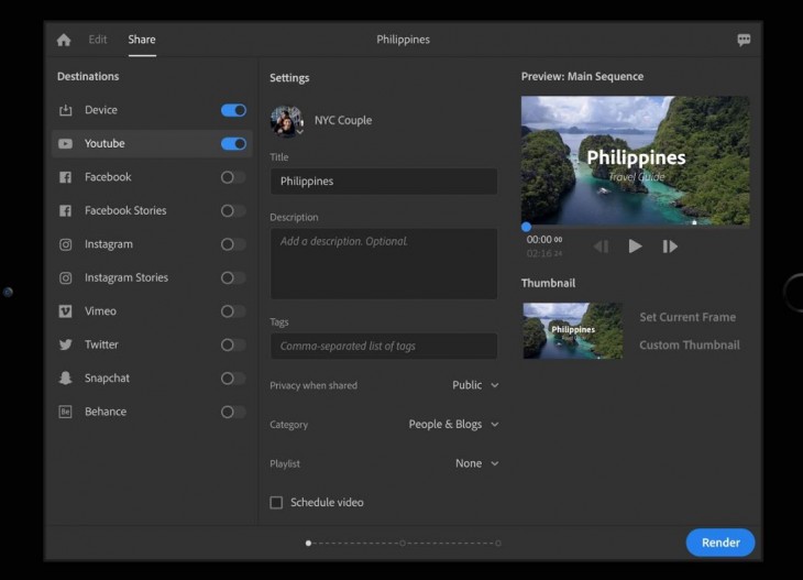 Adobe Premiere Rush CC