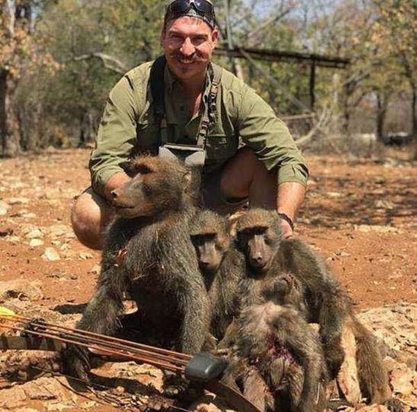 Junto a su esposa, mató a 14 animales salvajes