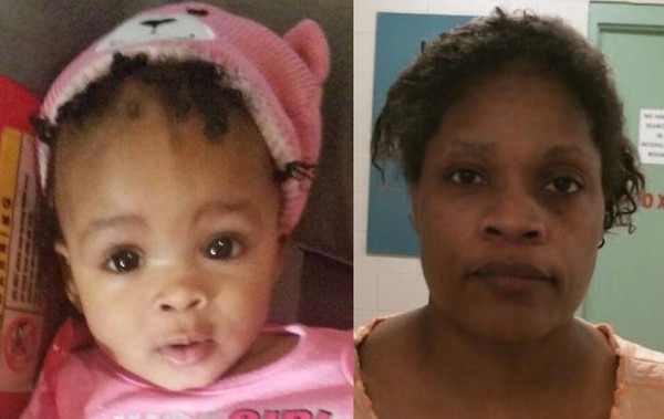 La bebé asesinada, Royalty Marie Floyd, y la abuela acusada del crimen, Carolyn Jones